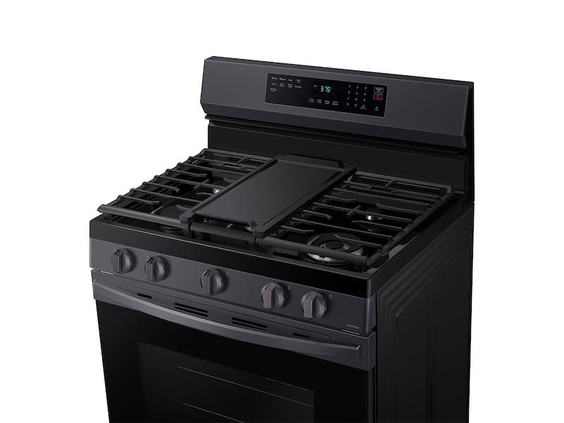 6.0 cu. ft. Smart Freestanding Gas Range with No-Preheat Air Fry & Convection in Black Stainless Steel
