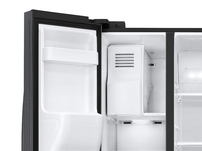 25 cu. ft. Side-by-Side Refrigerator with LED Lighting in Black Stainless Steel