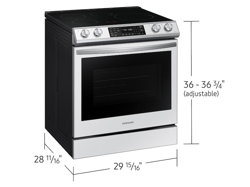 Bespoke 6.3 cu. ft. Smart Rapid Heat Induction Slide-in Range with Air Fry & Convection+ in White Glass