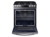 5.8 cu. ft. Slide-in Gas Range with Convection in Black Stainless Steel