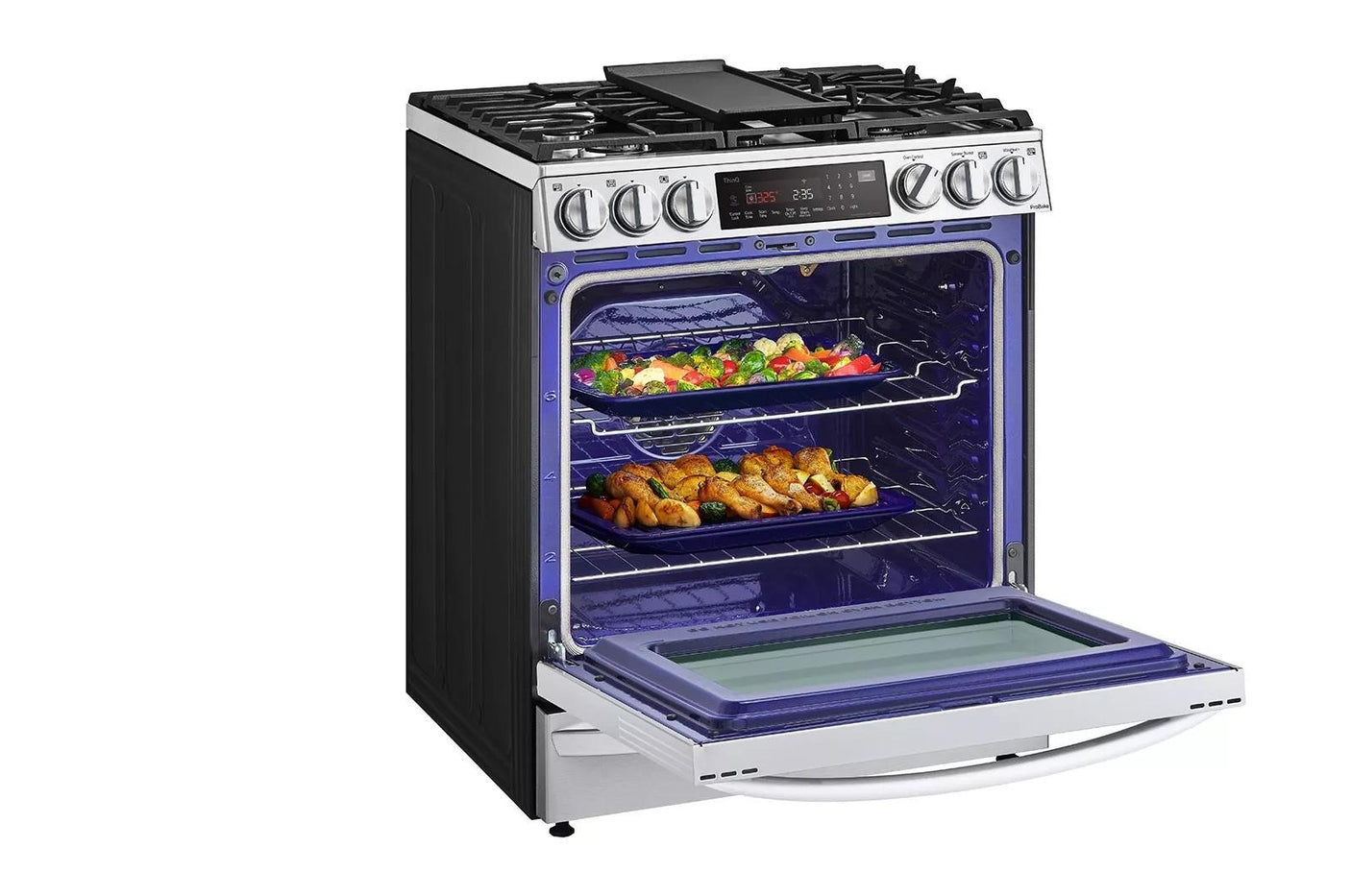 6.3 cu. ft. Smart Gas Slide-in Range with InstaView® ProBake Convection®, Air Fry, and Air Sous Vide