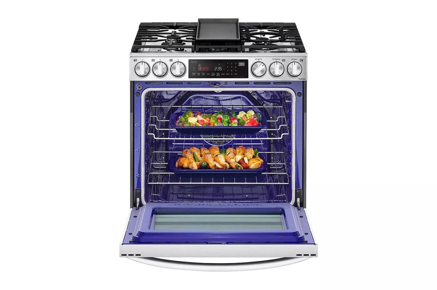 6.3 cu. ft. Smart Gas Slide-in Range with InstaView® ProBake Convection®, Air Fry, and Air Sous Vide