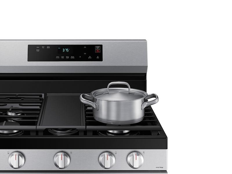 6.0 cu. ft. Smart Freestanding Gas Range with Integrated Griddle in Stainless Steel
