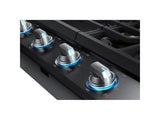 30" Smart Gas Cooktop with 22K BTU Dual Power Burner in Black Stainless Steel