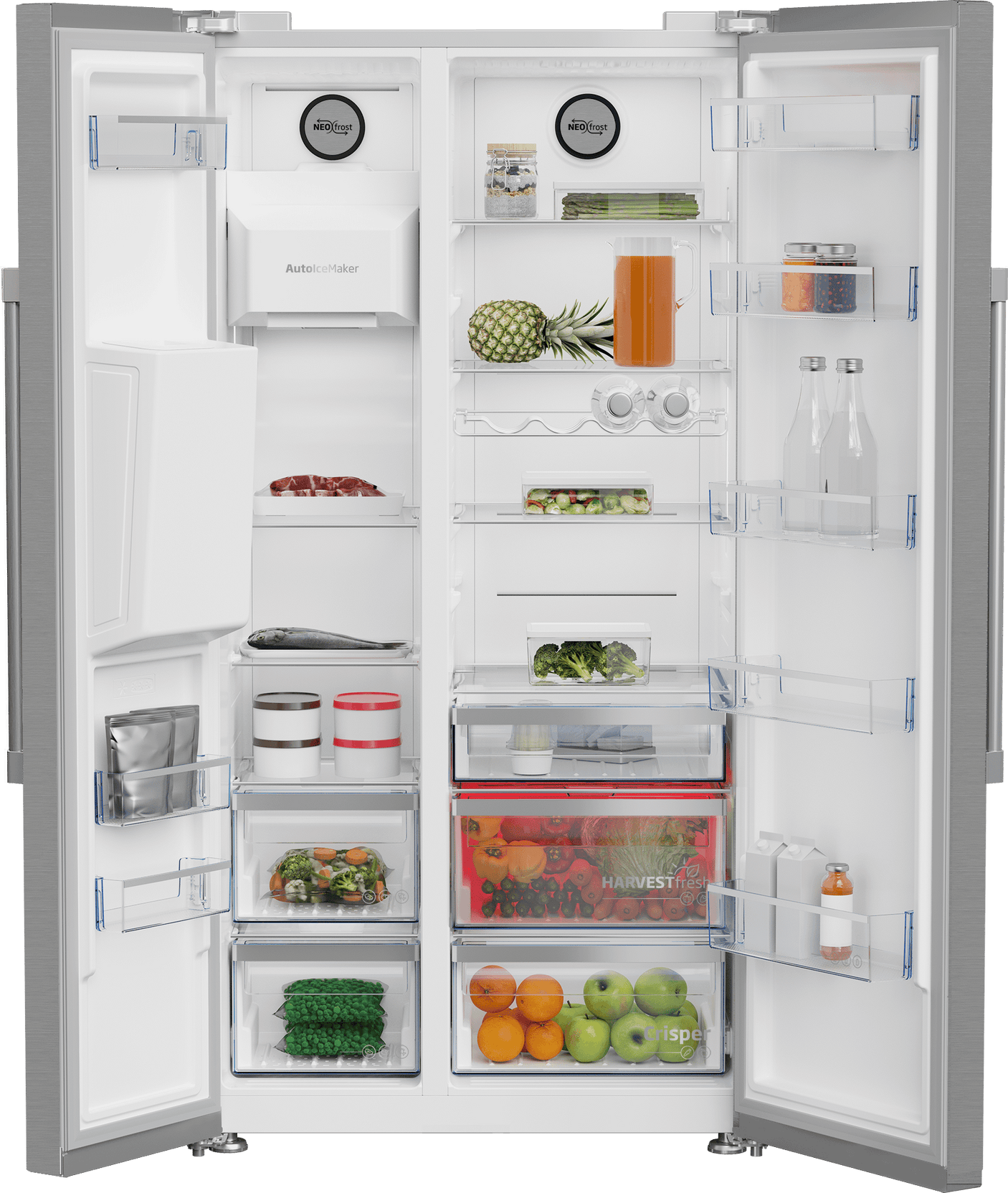 36" Side by Side Refrigerator with Harvestfresh