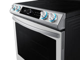 Bespoke Smart Slide-in Electric Range 6.3 cu. ft. with Smart Dial & Air Fry in White Glass