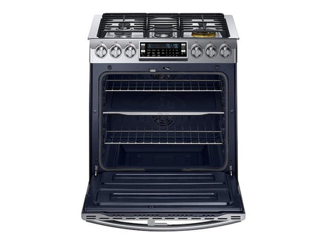 5.8 cu. ft. Slide-in Dual Fuel Range with Flex Duo™ & Dual Door in Stainless Steel