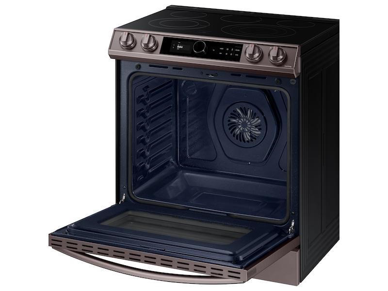 Bespoke Smart Slide-in Electric Range 6.3 cu. ft. with Smart Dial & Air Fry in Tuscan Steel