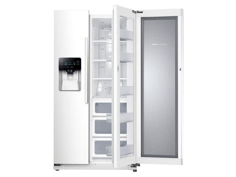 25 cu. ft. Food Showcase Side-by-Side Refrigerator with Metal Cooling in White