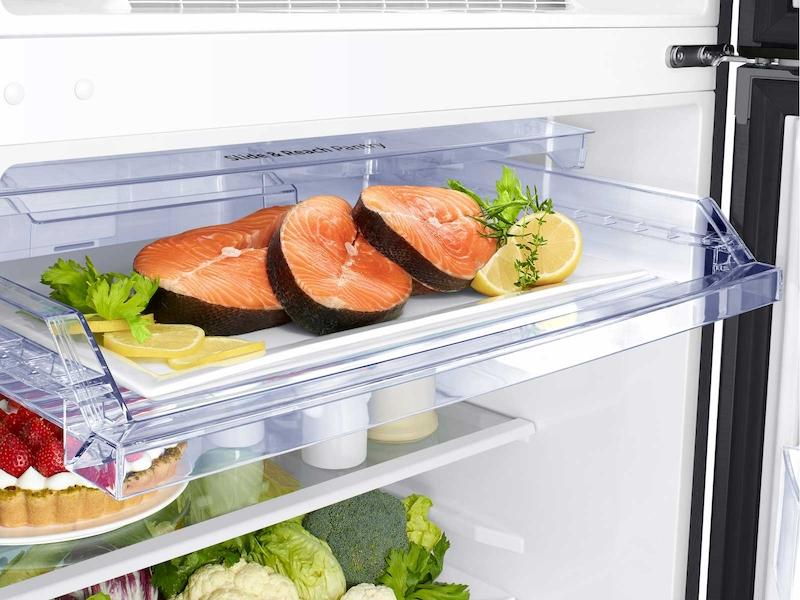 21 cu. ft. Top Freezer Refrigerator with FlexZone™ in Black Stainless Steel