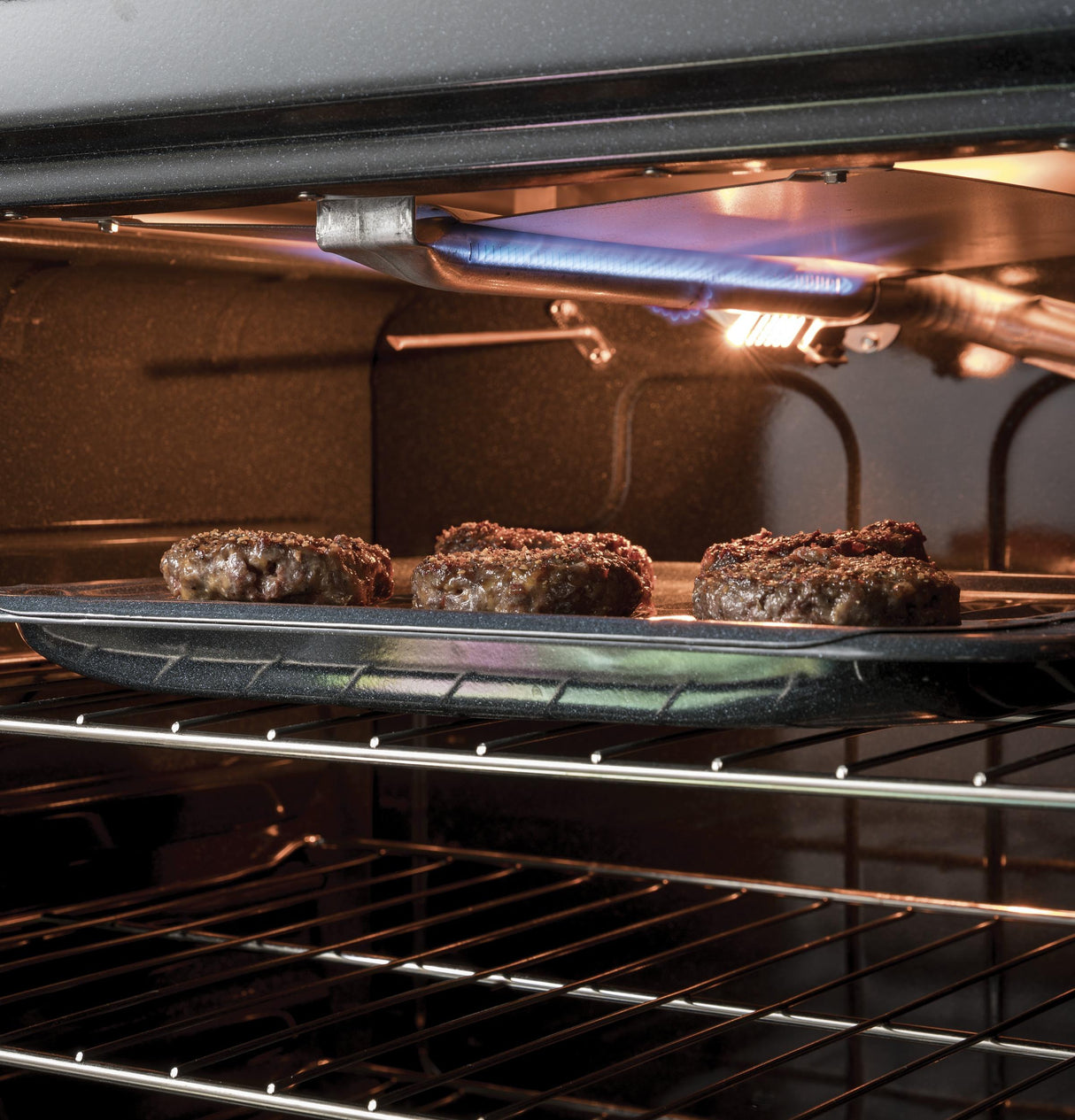 GE® 30" Slide-In Front-Control Convection Gas Range