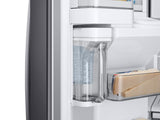 28 cu. ft. 3-Door French Door, Full Depth Refrigerator with Food Showcase in Black Stainless Steel
