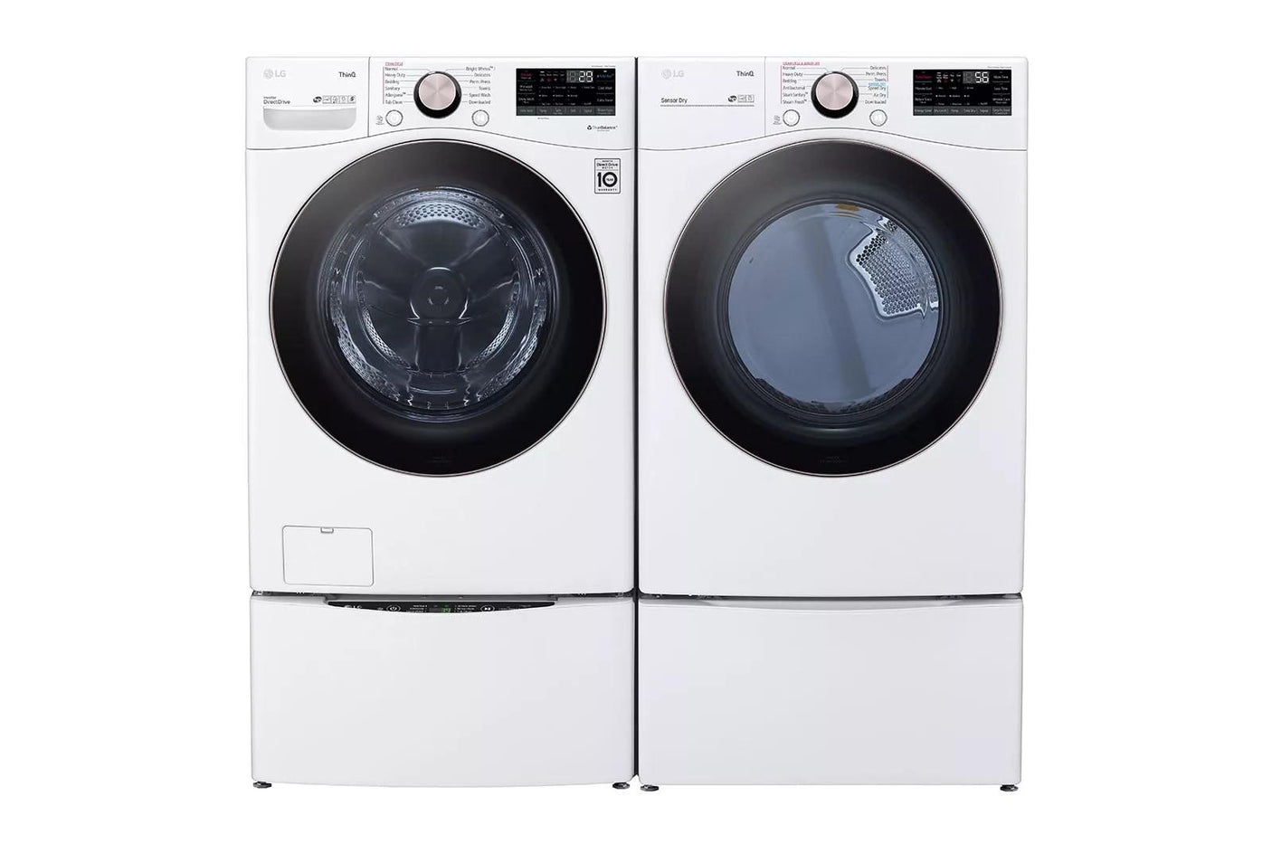 7.4 cu. ft. Large Capacity Front Load Gas Dryer - White