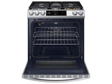 Bespoke Smart Slide-in Gas Range 6.0 cu. ft. with Smart Dial, Air Fry & Wi-Fi in White Glass