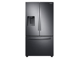 27 cu. ft. Large Capacity 3-Door French Door Refrigerator with External Water & Ice Dispenser in Black Stainless Steel