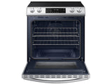 Bespoke 6.3 cu. ft. Smart Front Control Slide-In Electric Range with Air Fry & Wi-Fi in White Glass