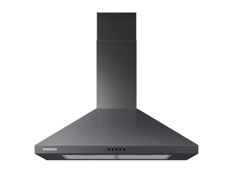 30" Wall Mount Hood in Black Stainless Steel