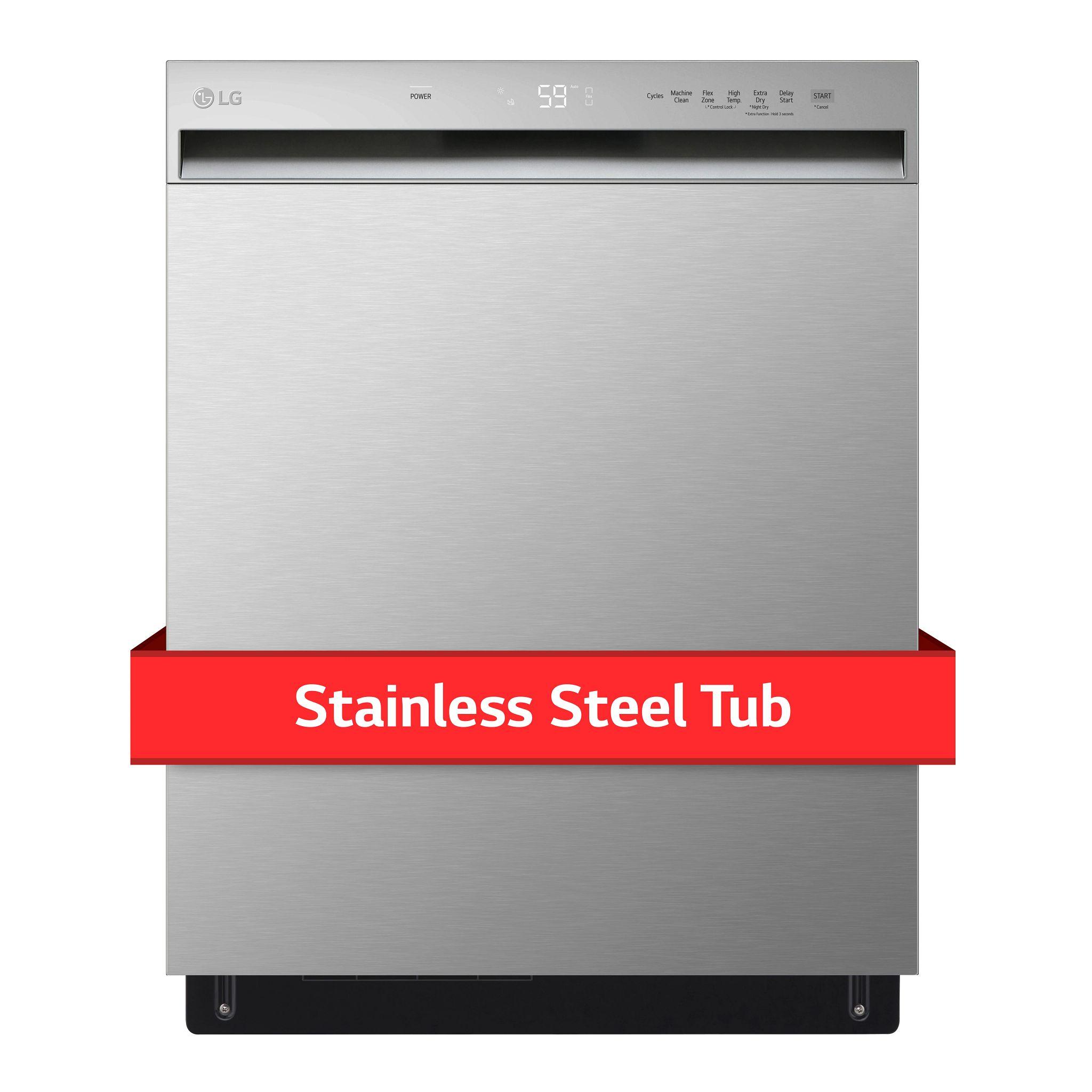 24-inch Wide QuadWash™ Front Control Dishwasher - Stainless Steel