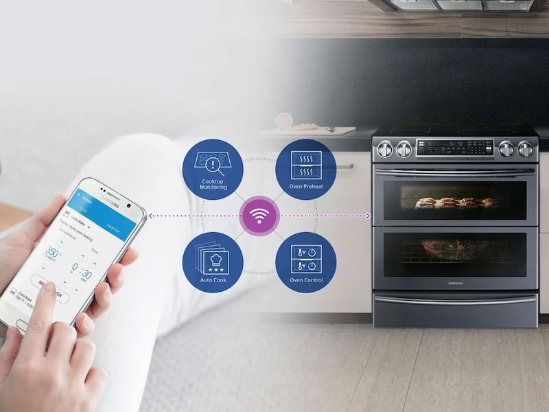 5.8 cu. ft. Slide-In Electric Range with Flex Duo™ & Dual Door in Stainless Steel