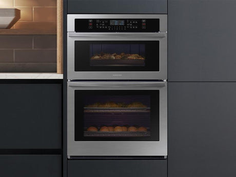 30" Microwave Combination Wall Oven in Black Stainless Steel