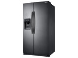 25 cu. ft. Side-by-Side Refrigerator with LED Lighting in Black Stainless Steel