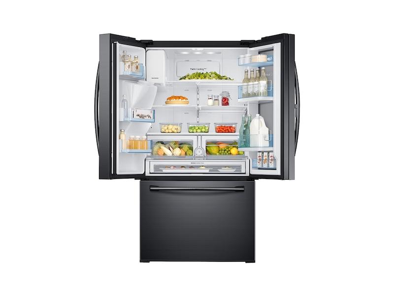 28 cu. ft. Food Showcase 3-Door French Door Refrigerator in Black Stainless Steel