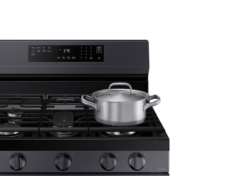 6.0 cu. ft. Smart Freestanding Gas Range with No-Preheat Air Fry & Convection in Black Stainless Steel