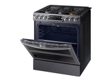 5.8 cu. ft. Slide-In Gas Range with Flex Duo™ & Dual Door in Black Stainless Steel