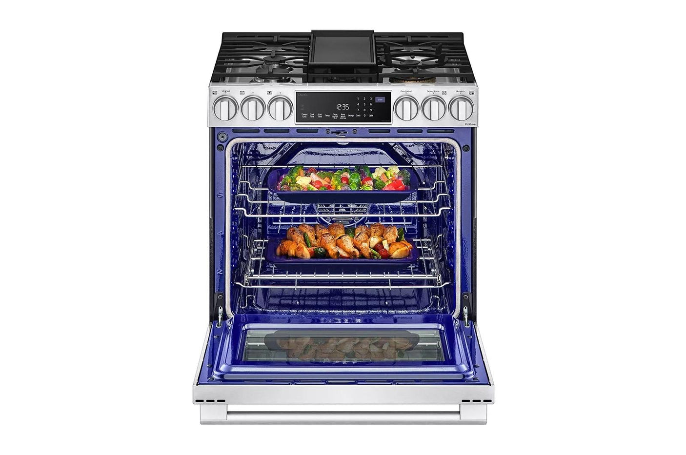 LG STUDIO 6.3 cu. ft. InstaView® Gas Slide-in Range with ProBake Convection® and Air Fry