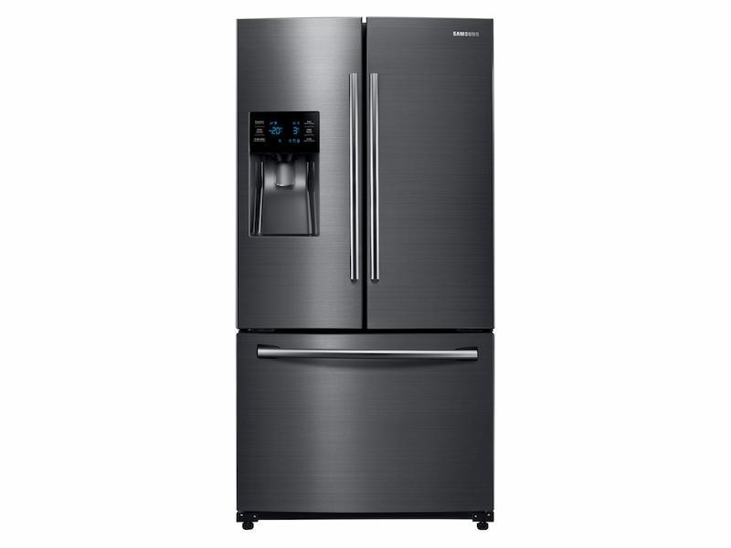 25 cu. ft. French Door Refrigerator with External Water & Ice Dispenser in Black Stainless Steel