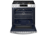 Bespoke 6.0 cu. ft. Smart Front Control Slide-In Gas Range with Air Fry & Wi-Fi in White Glass