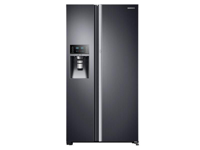 22 cu. ft. Food Showcase Counter Depth Side-by-Side Refrigerator with Metal Cooling in Black Stainless Steel