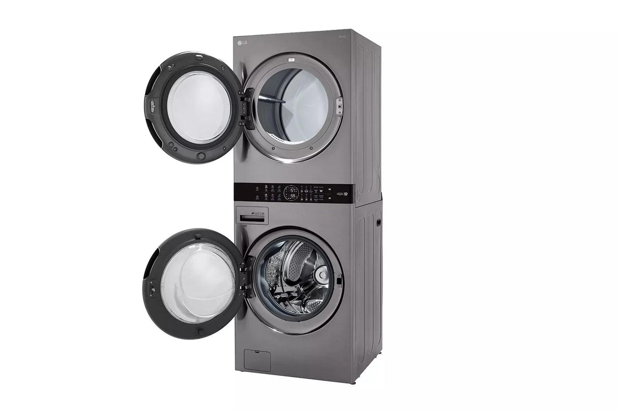 Single Unit Front Load LG WashTower™ with Center Control™ 4.5 cu. ft. Washer and 7.4 cu. ft. Gas Dryer