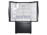 27 cu. ft. Large Capacity 3-Door French Door Refrigerator with External Water & Ice Dispenser in Black Stainless Steel
