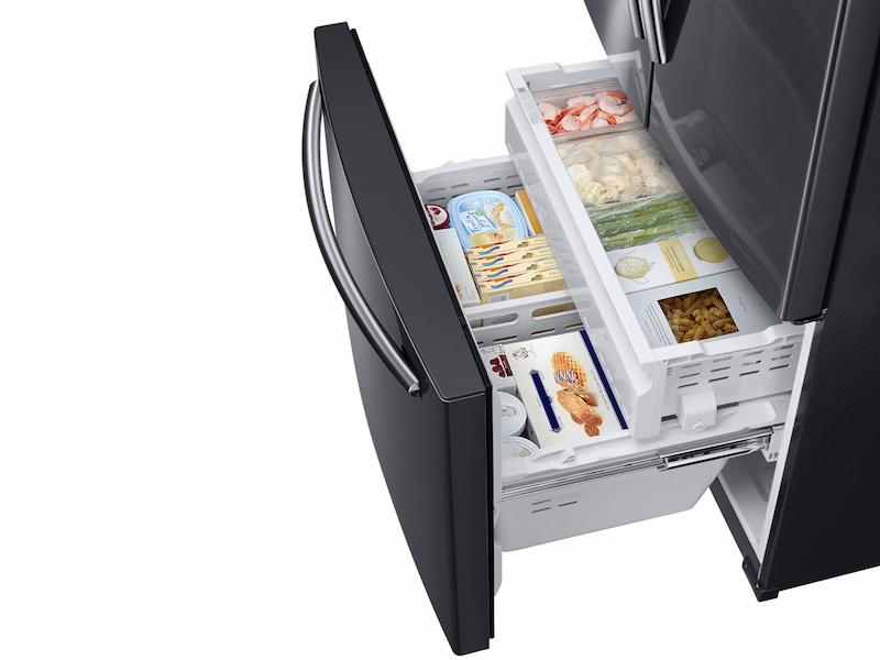 25 cu. ft. French Door Refrigerator with External Water & Ice Dispenser in Black Stainless Steel