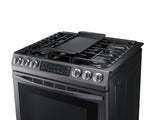 5.8 cu. ft. Slide-in Gas Range with Convection in Black Stainless Steel