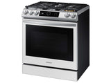 Bespoke Smart Slide-in Gas Range 6.0 cu. ft. with Smart Dial, Air Fry & Wi-Fi in White Glass
