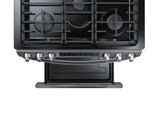 5.8 cu. ft. Slide-in Gas Range with Convection in Black Stainless Steel