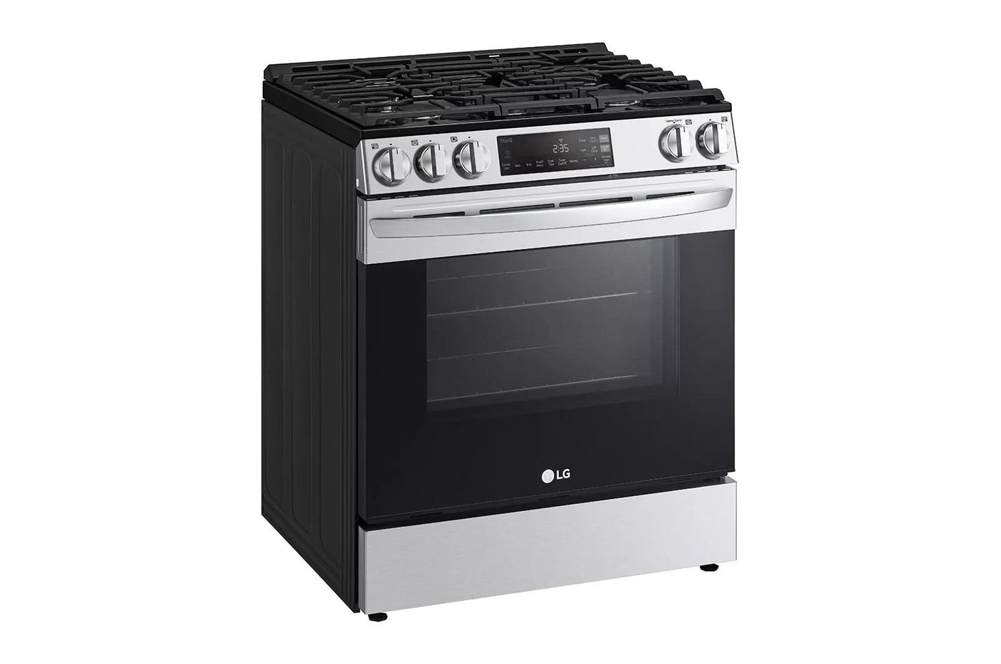 5.8 cu.ft. Gas Single OvenSlide-in Range, EasyClean® plus Self Clean, ThinQ™, Printproof™ StainlessSteel