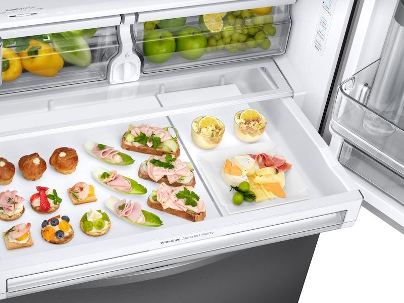 28 cu. ft. 3-Door French Door, Full Depth Refrigerator with Food Showcase in Stainless Steel