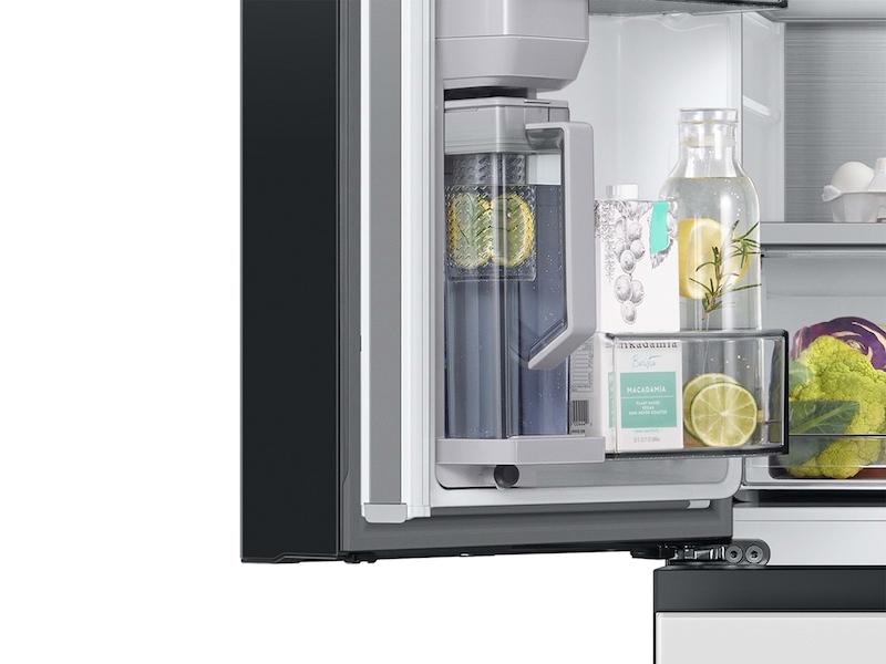 Bespoke 4-Door French Door Refrigerator (23 cu. ft.) with AutoFill Water Pitcher in White Glass
