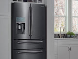 22 cu. ft. Food Showcase Counter Depth 4-Door French Door Refrigerator in Black Stainless Steel