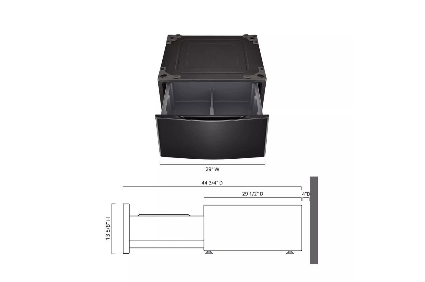 Laundry Pedestal - Black Steel