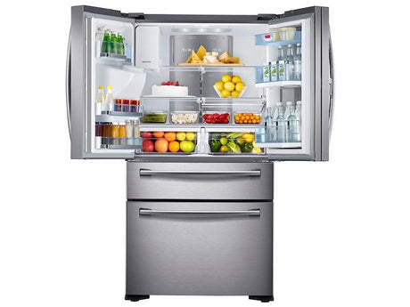 22 cu. ft. Food Showcase Counter Depth 4-Door French Door Refrigerator in Stainless Steel