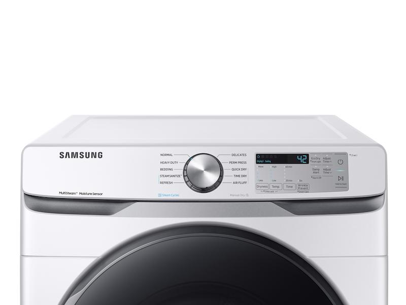 7.5 cu. ft. Electric Dryer with Steam Sanitize+ in White