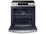 Bespoke Smart Slide-in Electric Range 6.3 cu. ft. with Smart Dial & Air Fry in White Glass