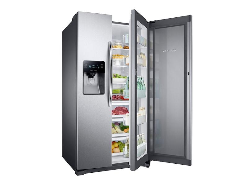 25 cu. ft. Food Showcase Side-by-Side Refrigerator with Metal Cooling in Stainless Steel