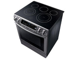 5.8 cu. ft. Slide-in Electric Range with Dual Convection in Black Stainless Steel