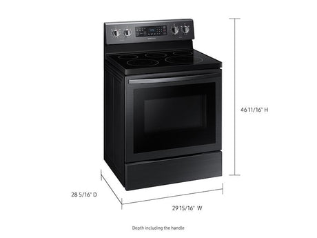 5.9 cu. ft. Freestanding Electric Range with Air Fry and Convection in Black Stainless Steel