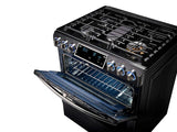 5.8 cu. ft. Slide-In Gas Range with Flex Duo™ & Dual Door in Black Stainless Steel